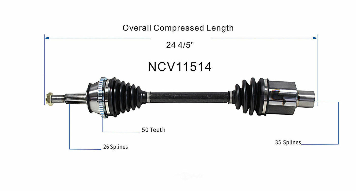 GSP North America NCV11514 CV Axle Assembly