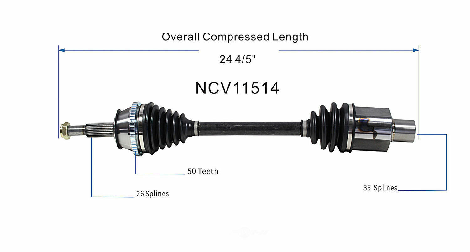 GSP North America NCV11514 CV Axle Assembly