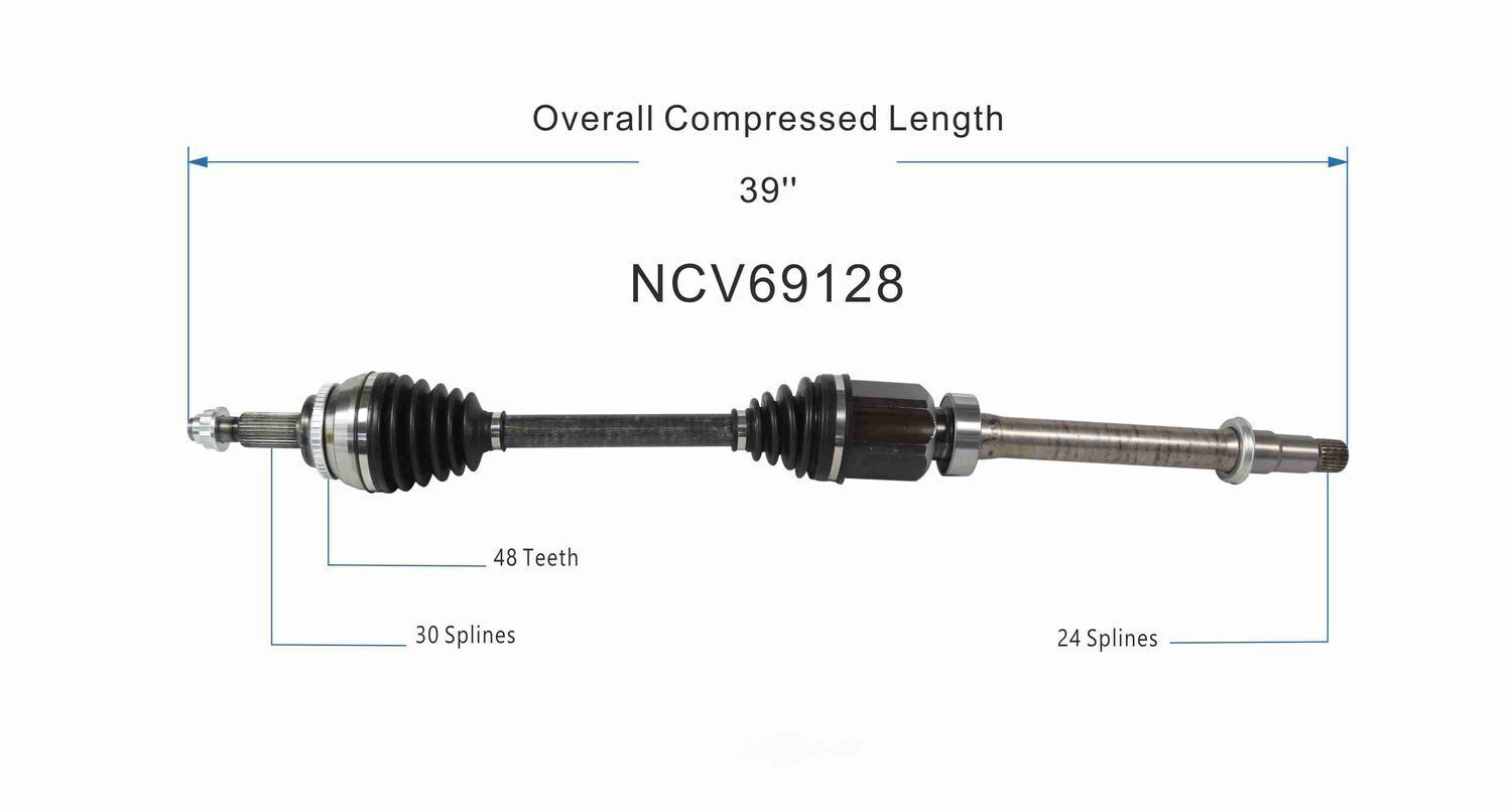 GSP North America NCV69128 CV Axle Assembly