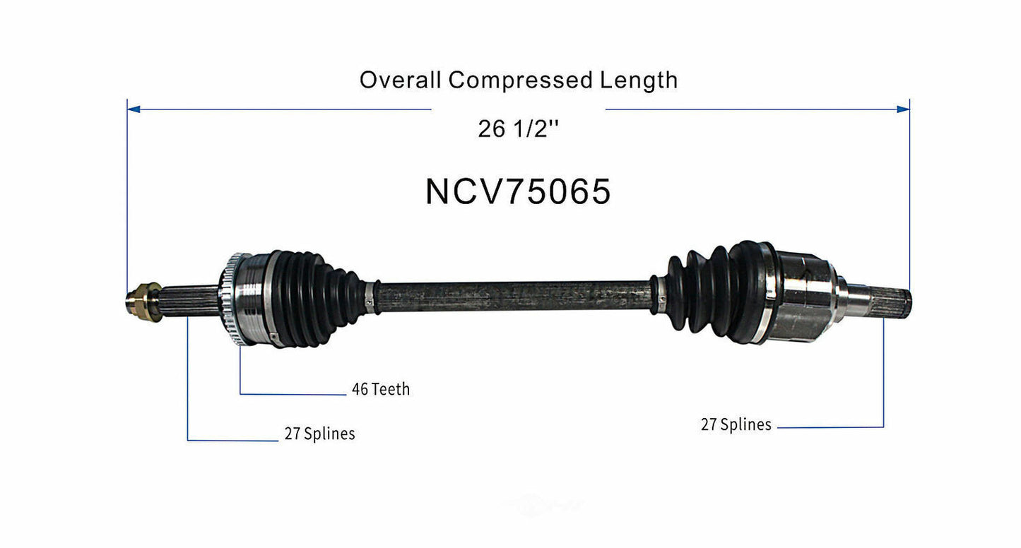 GSP North America NCV75065 CV Axle Assembly