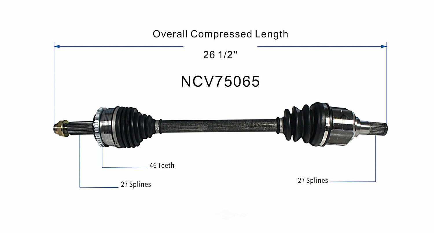 GSP North America NCV75065 CV Axle Assembly