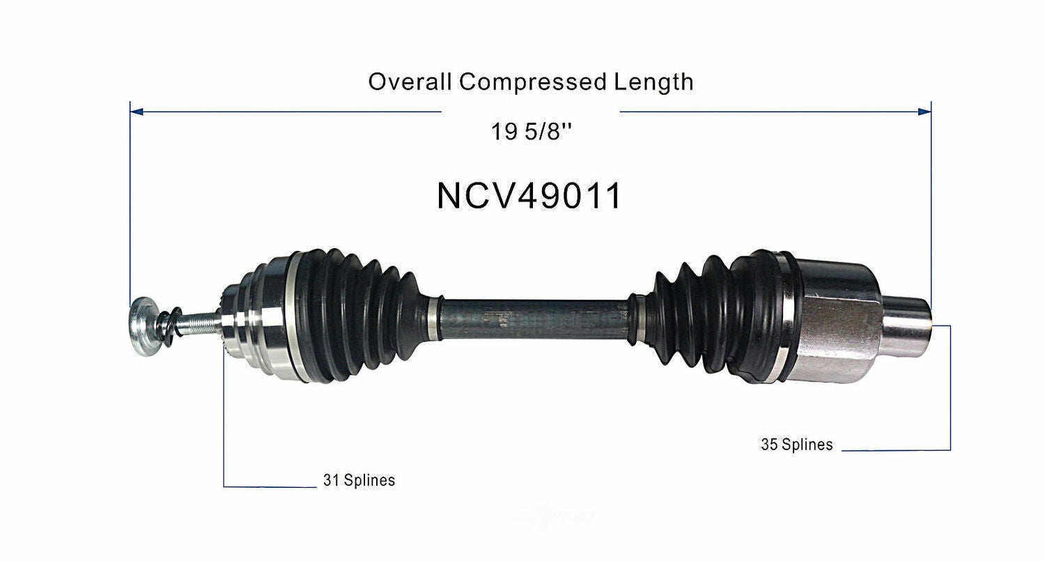 GSP North America NCV49011 CV Axle Assembly