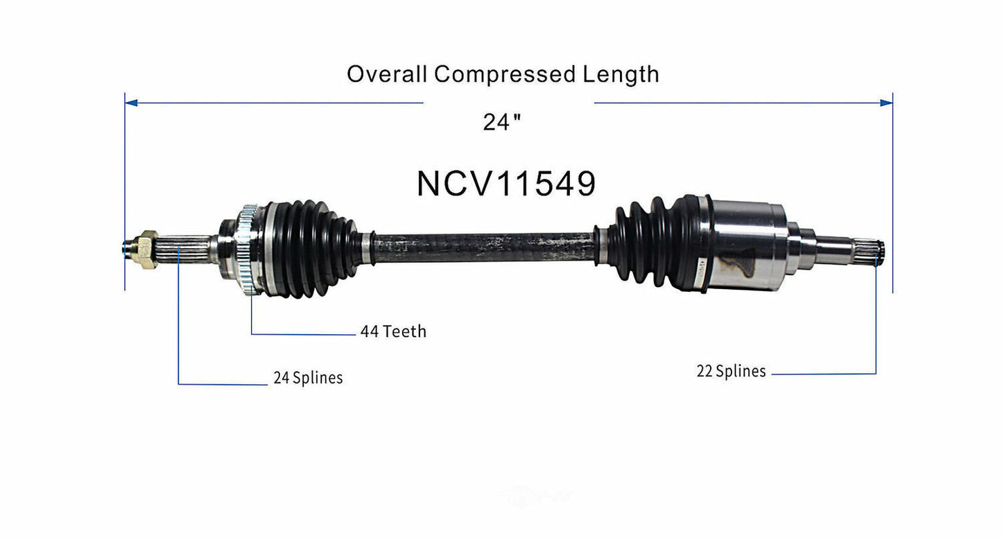 GSP North America NCV11549 CV Axle Assembly
