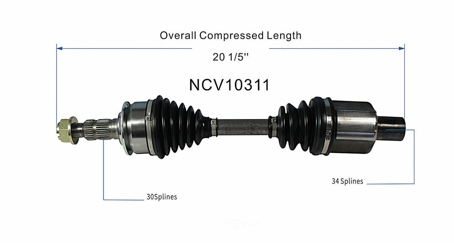 GSP North America NCV10311 CV Axle Assembly