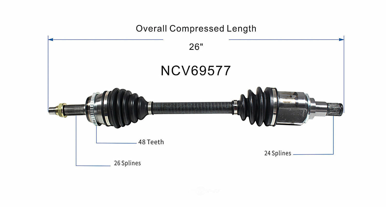 GSP North America NCV69577 CV Axle Assembly