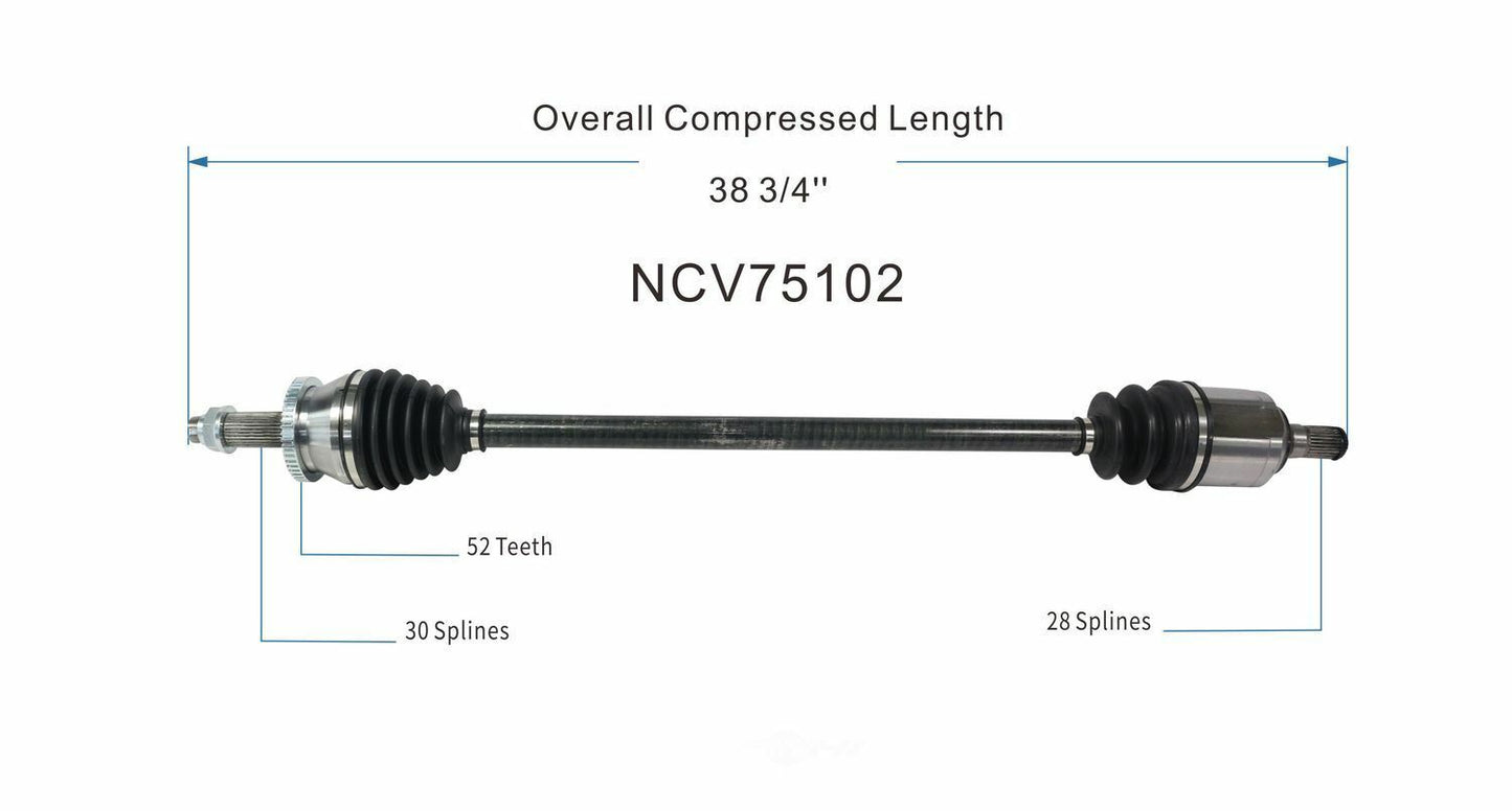 GSP North America NCV75102 CV Axle Assembly