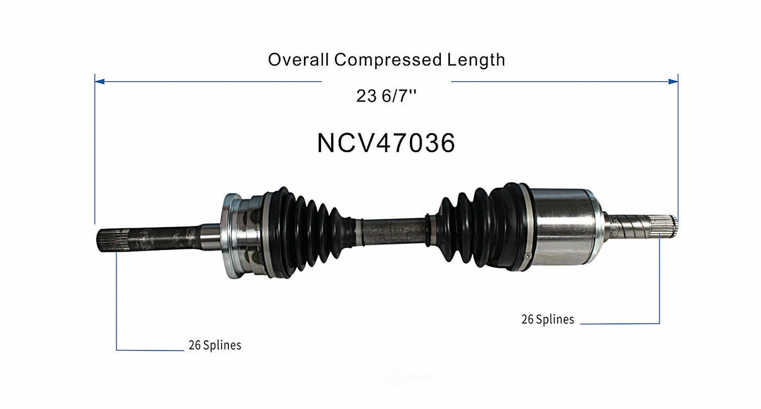 GSP North America NCV47036 CV Axle Assembly