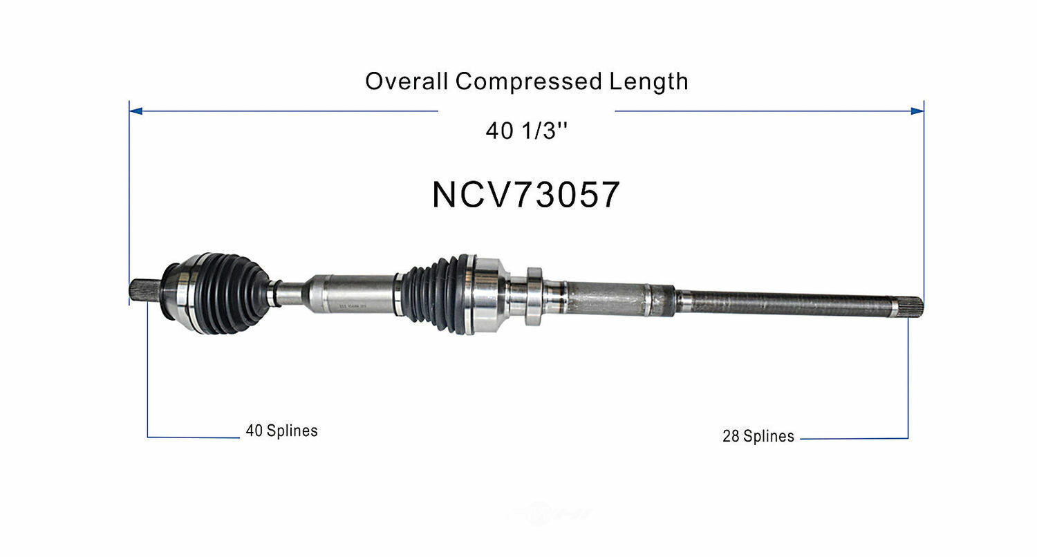 GSP North America NCV73057 CV Axle Assembly