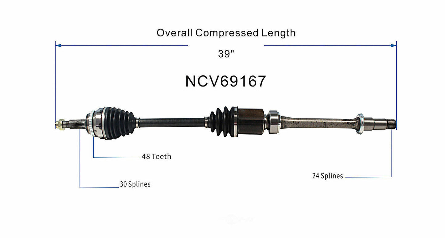 GSP North America NCV69167 CV Axle Assembly