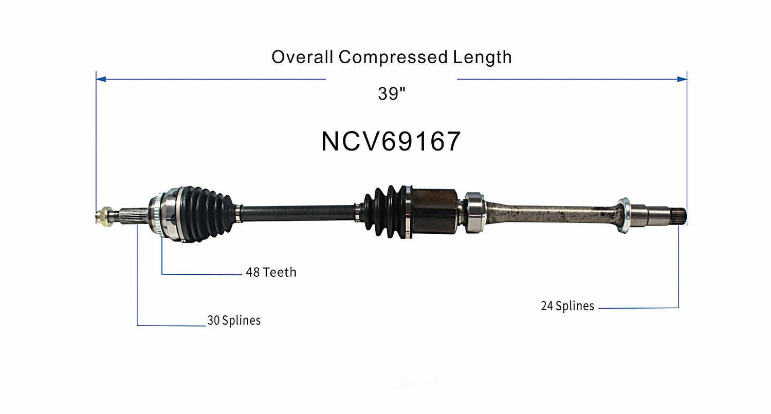 GSP North America NCV69167 CV Axle Assembly