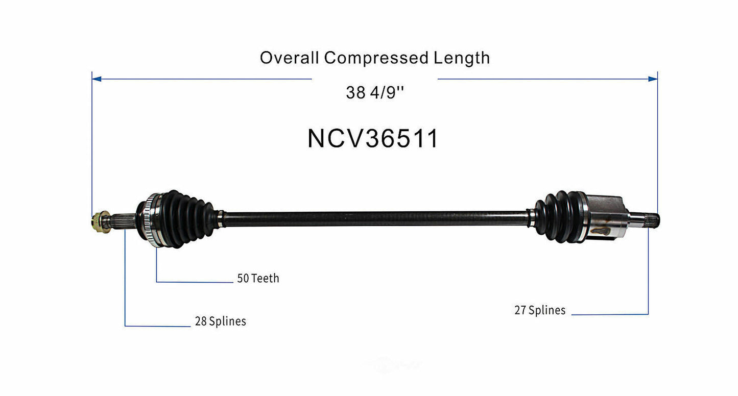 GSP North America NCV36511 CV Axle Assembly