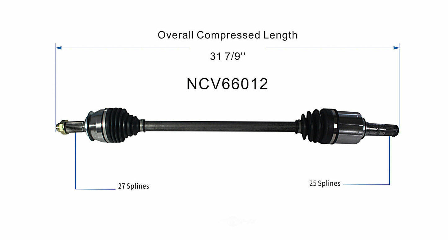 GSP North America NCV66012 CV Axle Assembly