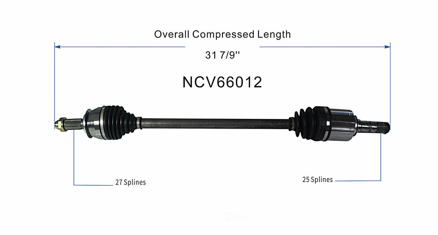 GSP North America NCV66012 CV Axle Assembly