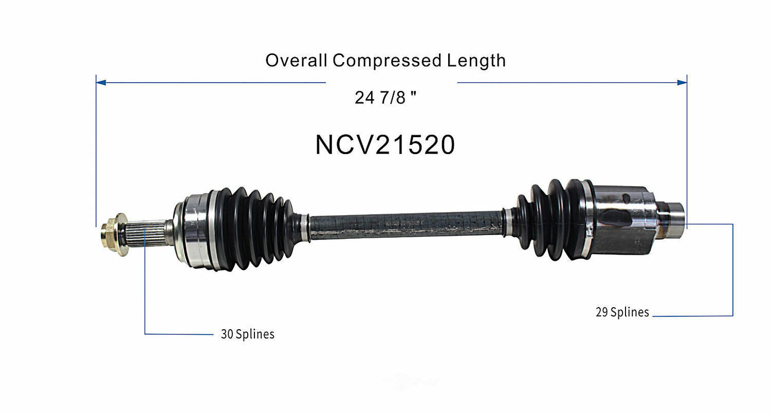 GSP North America NCV21520 CV Axle Assembly