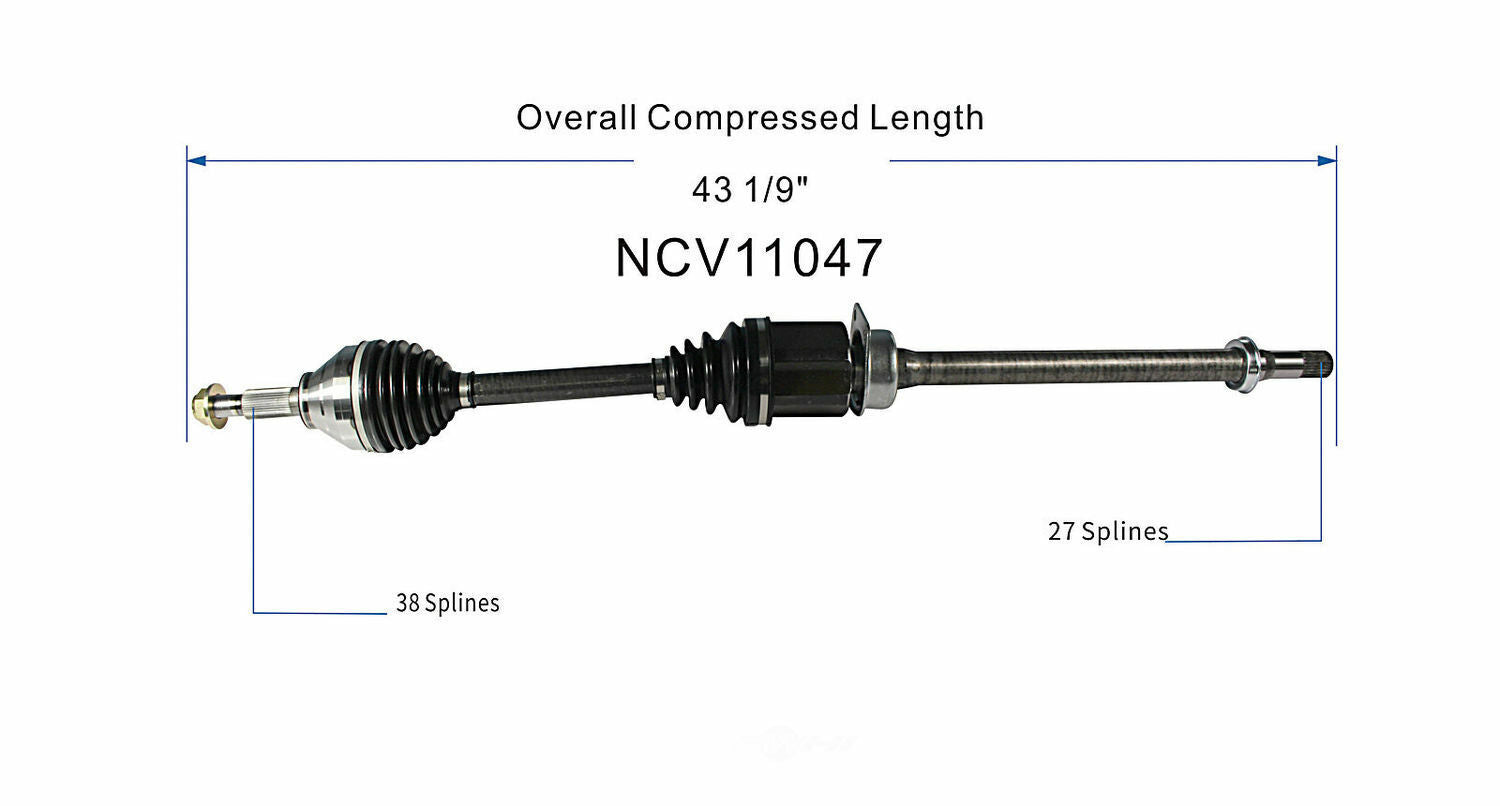 GSP North America NCV11047 CV Axle Assembly