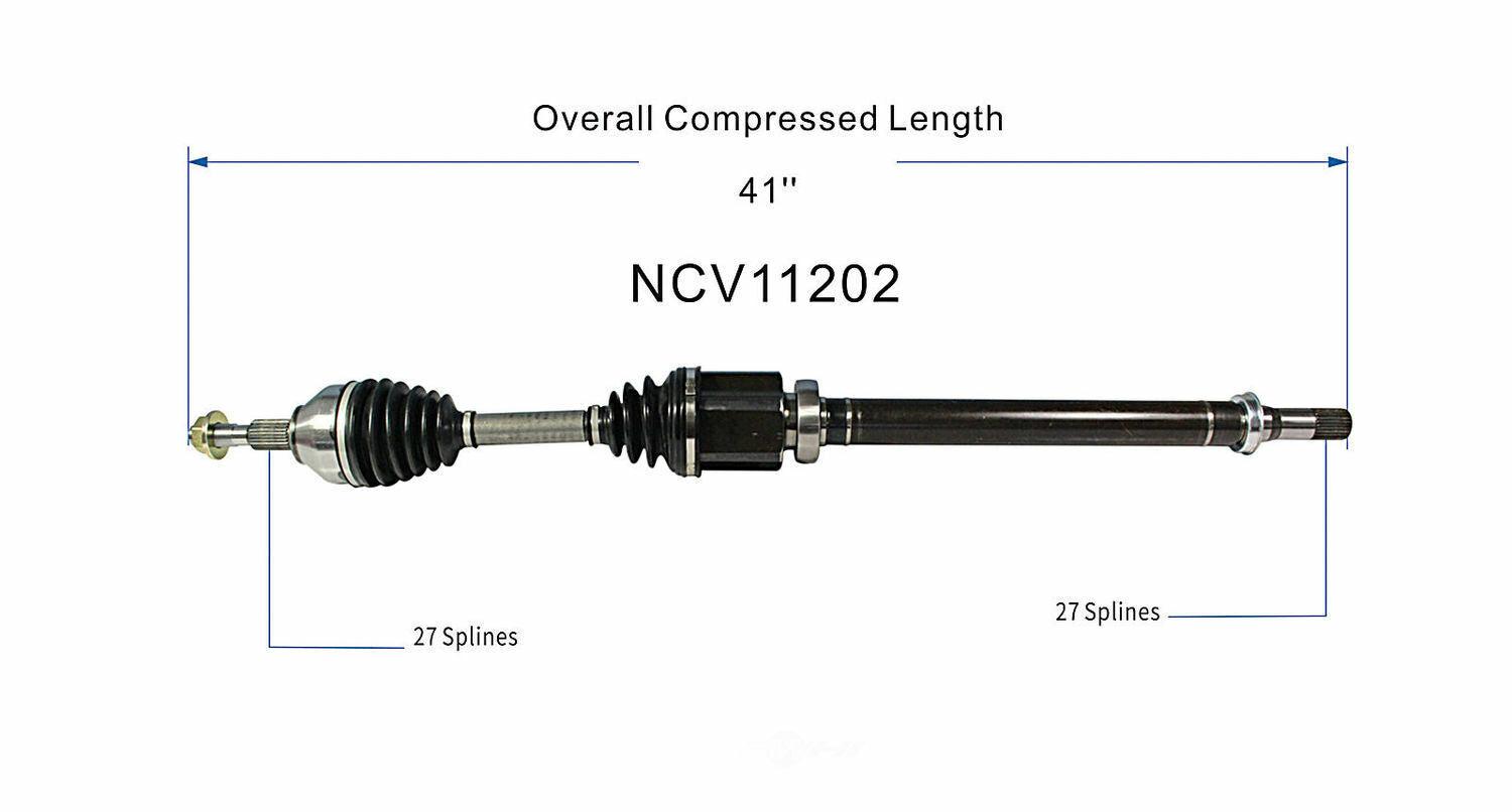 GSP North America NCV11202 CV Axle Assembly