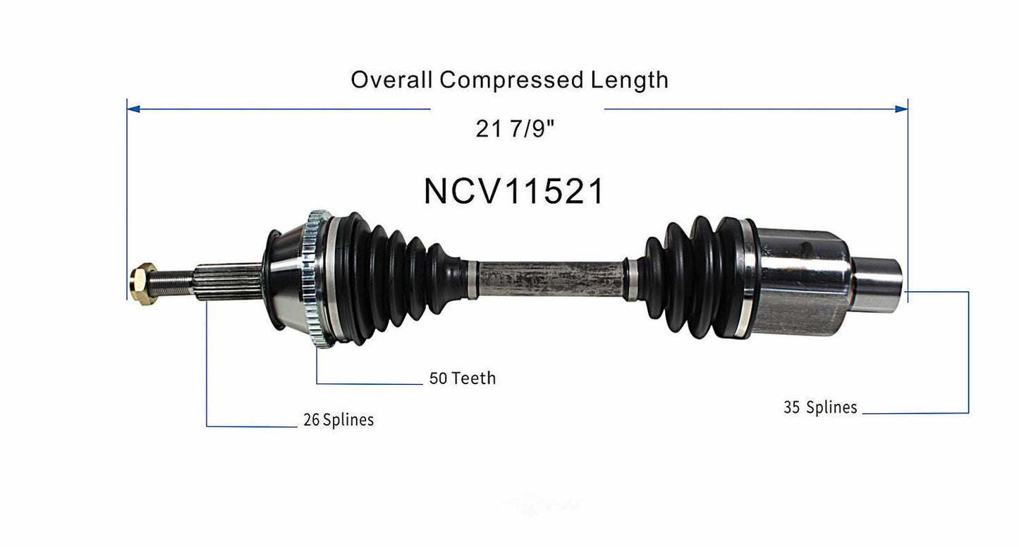 GSP North America NCV11521 CV Axle Assembly