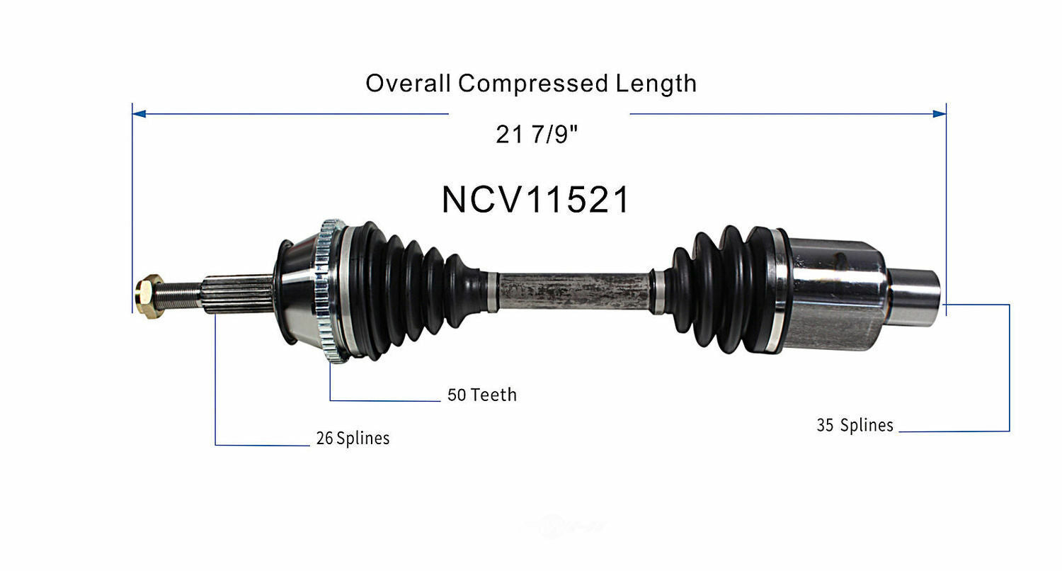GSP North America NCV11521 CV Axle Assembly