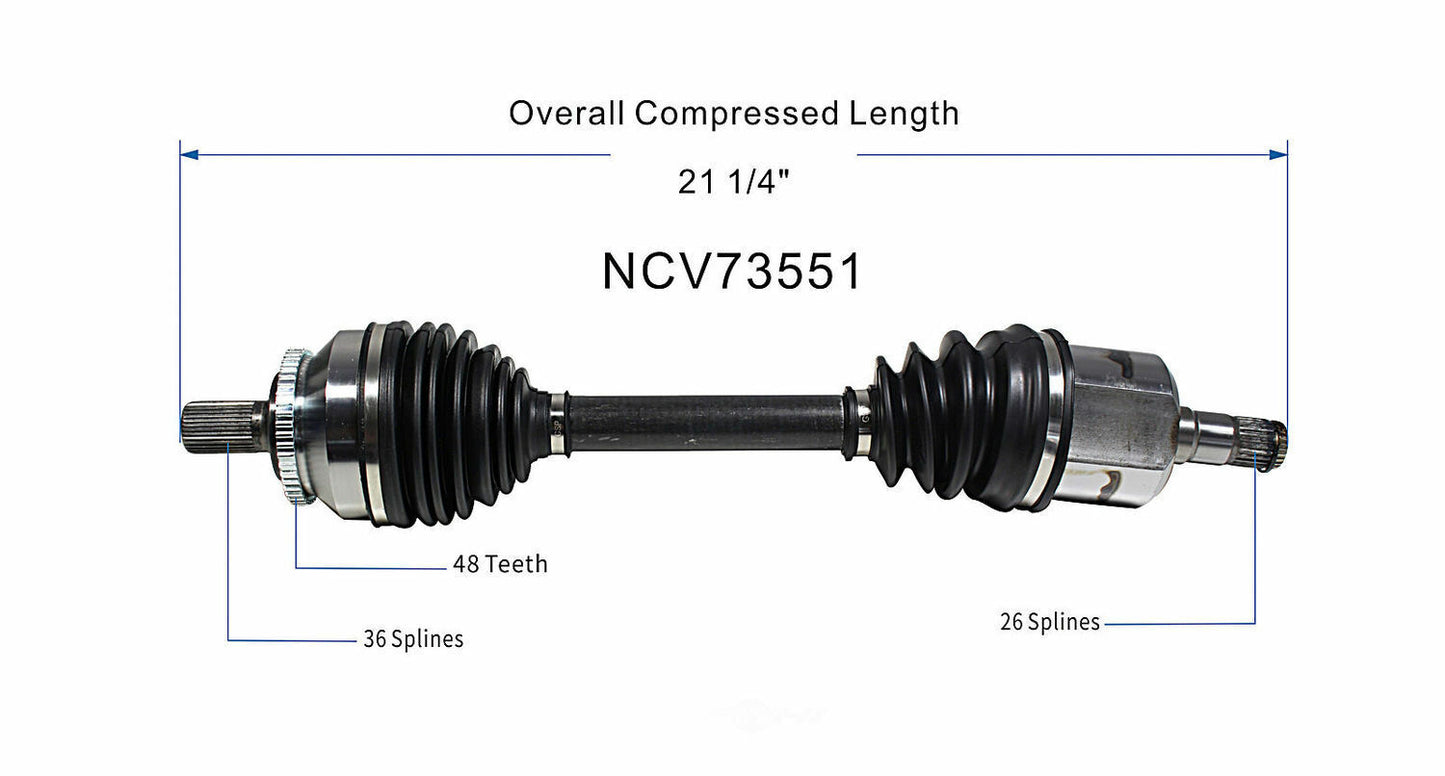 GSP North America NCV73551 CV Axle Assembly
