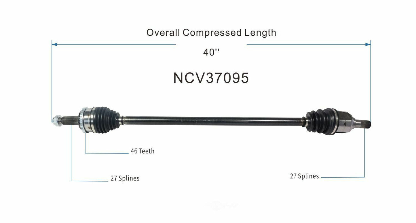 GSP North America NCV37095 CV Axle Assembly
