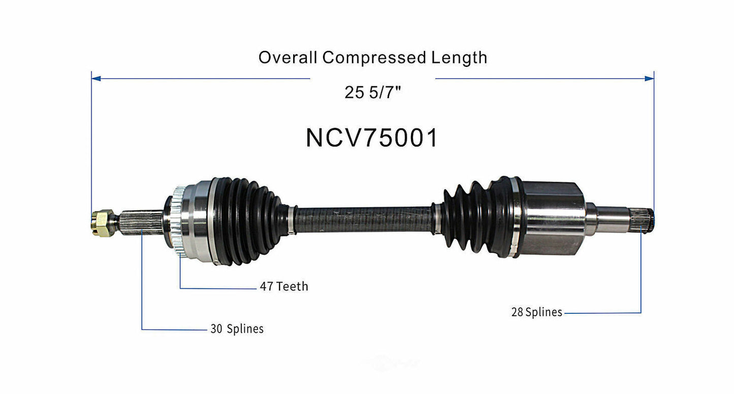GSP North America NCV75001 CV Axle Assembly