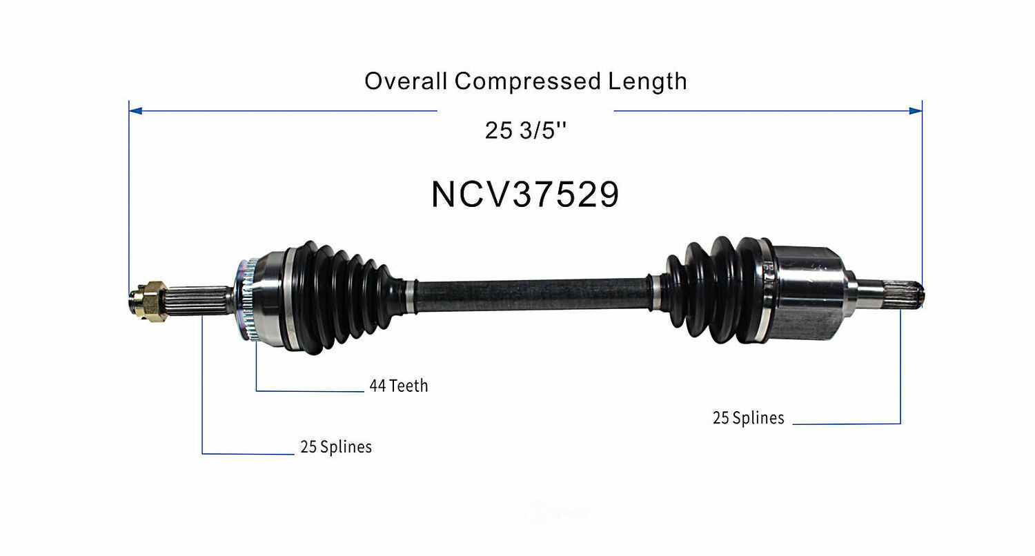 GSP North America NCV37529 CV Axle Assembly