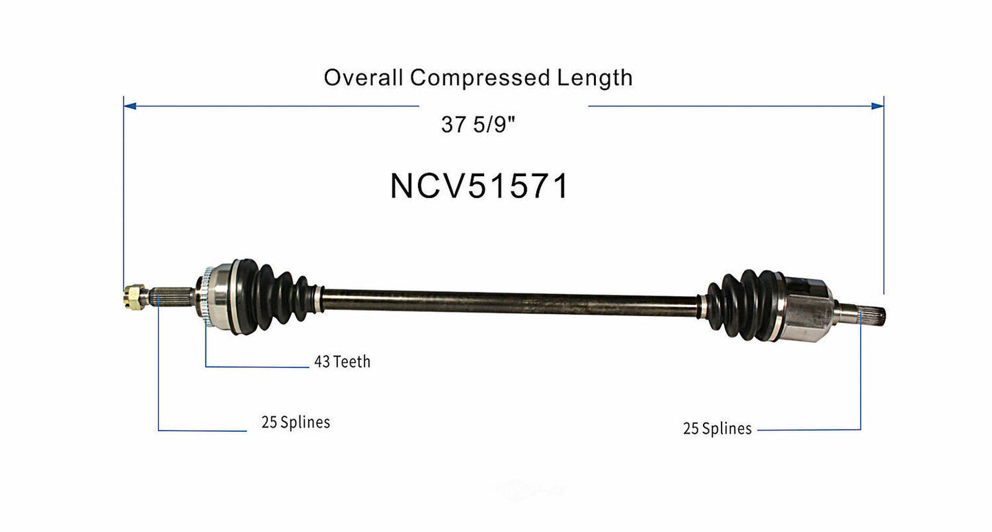 GSP North America NCV51571 CV Axle Assembly