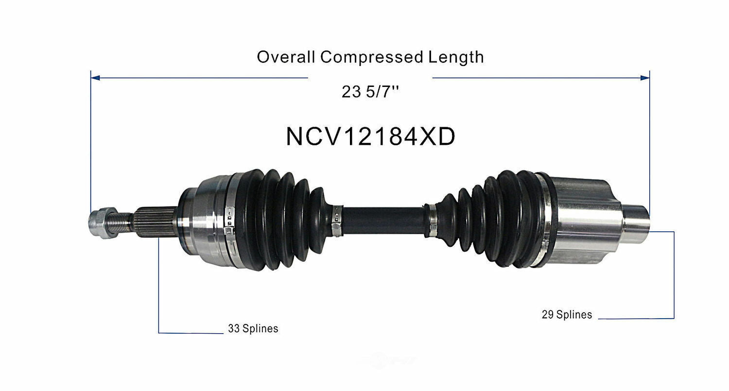 GSP North America NCV12184XD CV Axle Assembly