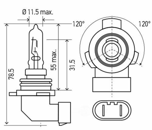 Hella 9012LL Headlight Bulb