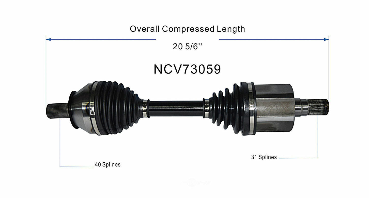GSP North America NCV73059 CV Axle Assembly