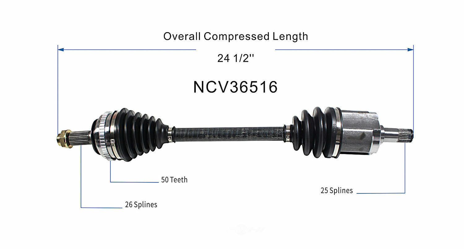 GSP North America NCV36516 CV Axle Assembly