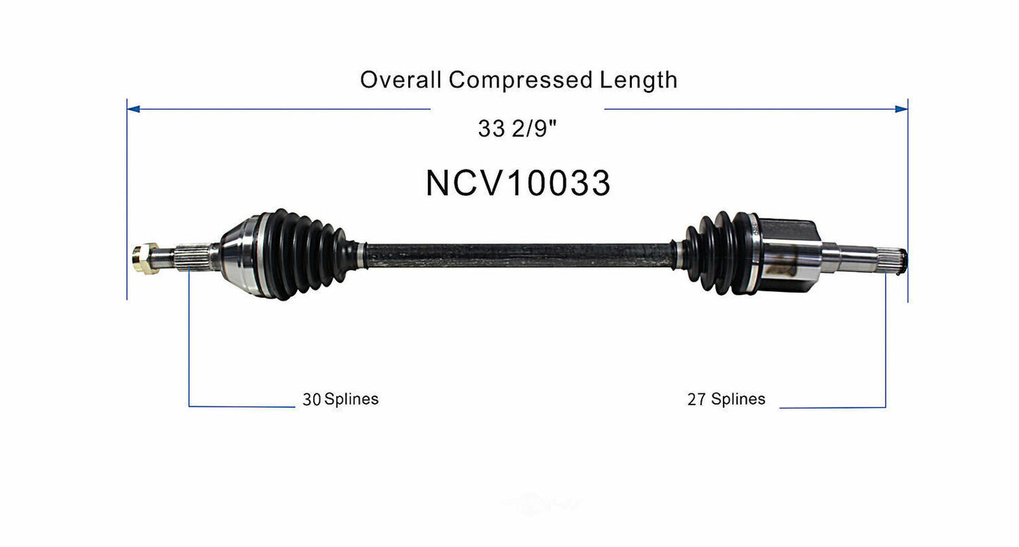 GSP North America NCV10033 CV Axle Assembly