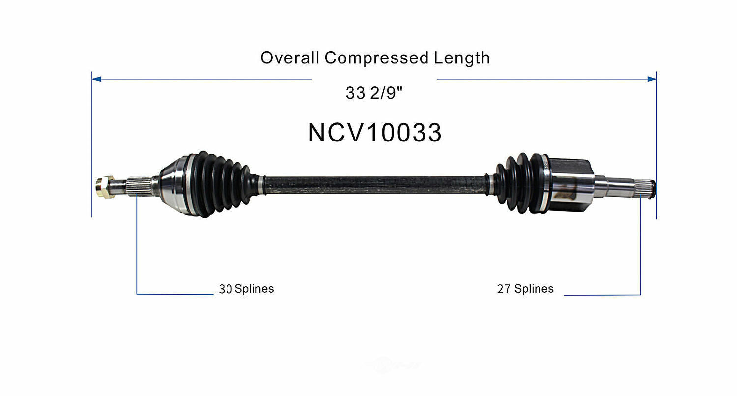 GSP North America NCV10033 CV Axle Assembly
