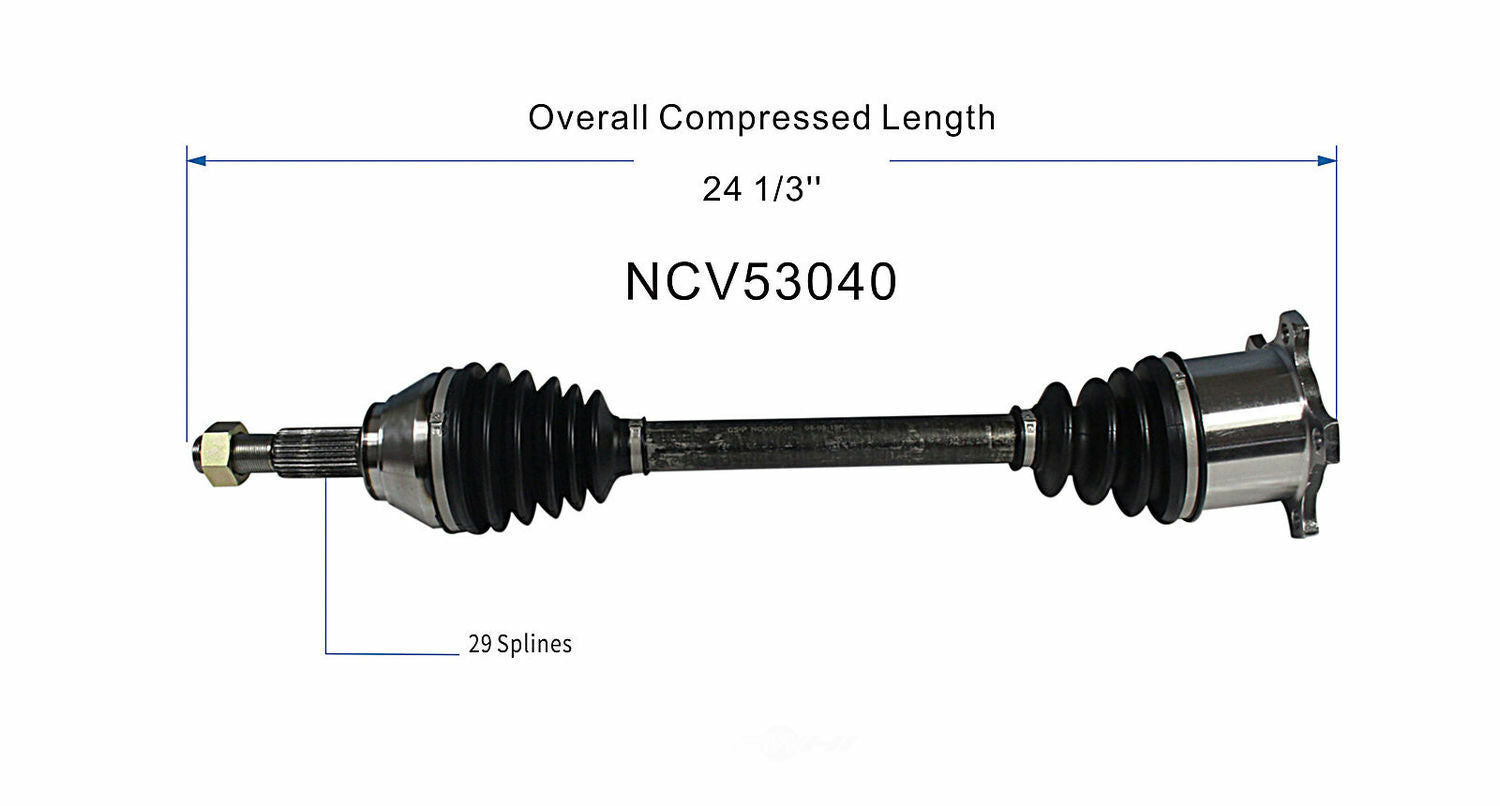 GSP North America NCV53040 CV Axle Assembly