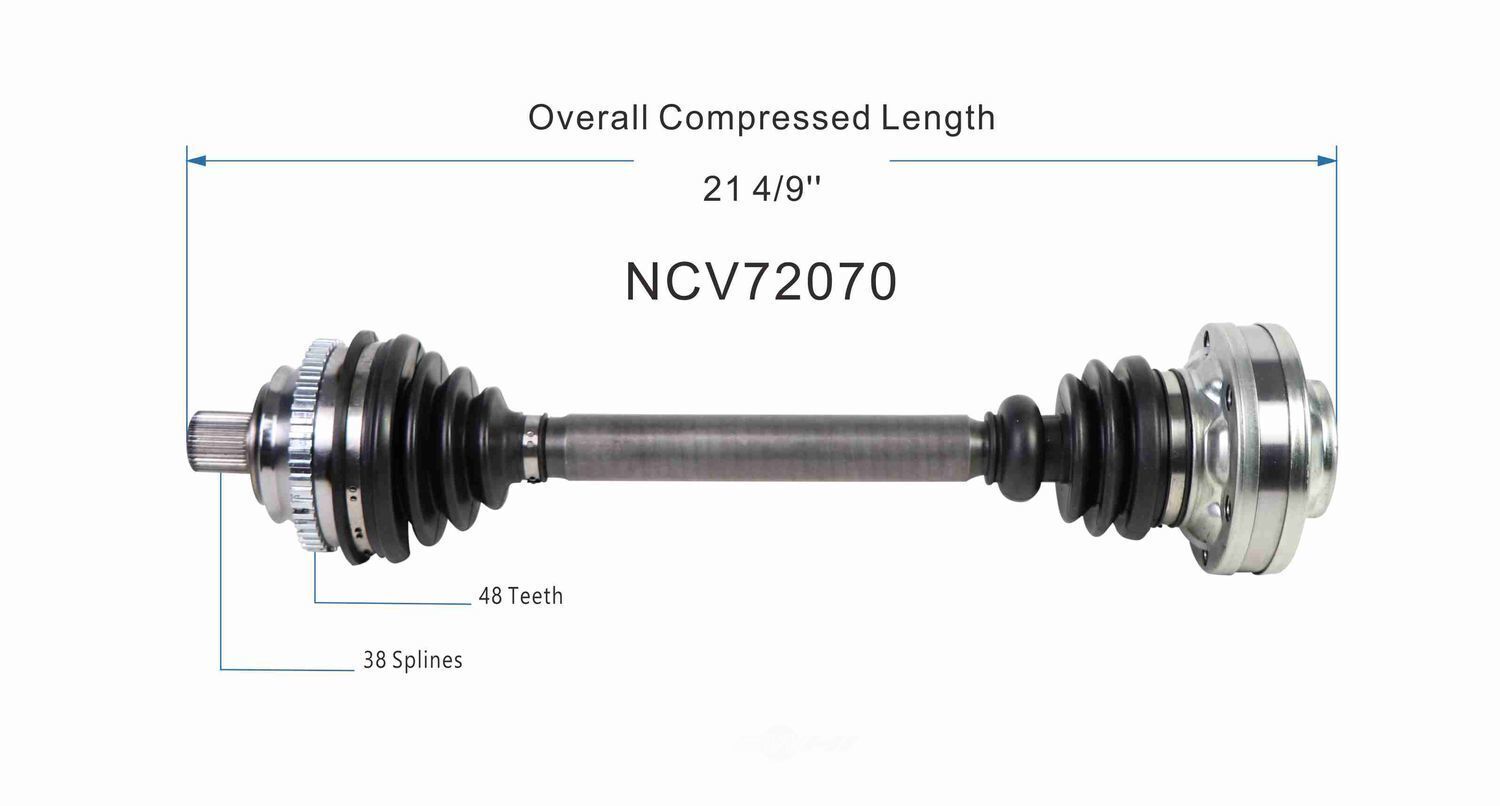 GSP North America NCV72070 CV Axle Assembly