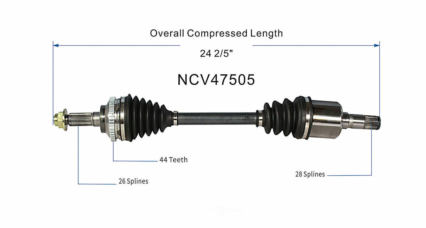 GSP North America NCV47505 CV Axle Assembly