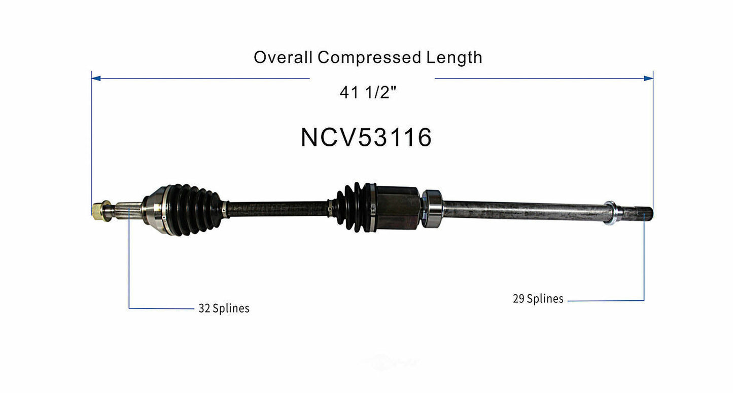 GSP North America NCV53116 CV Axle Assembly