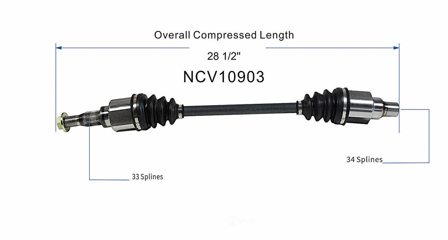GSP North America NCV10903 CV Axle Assembly