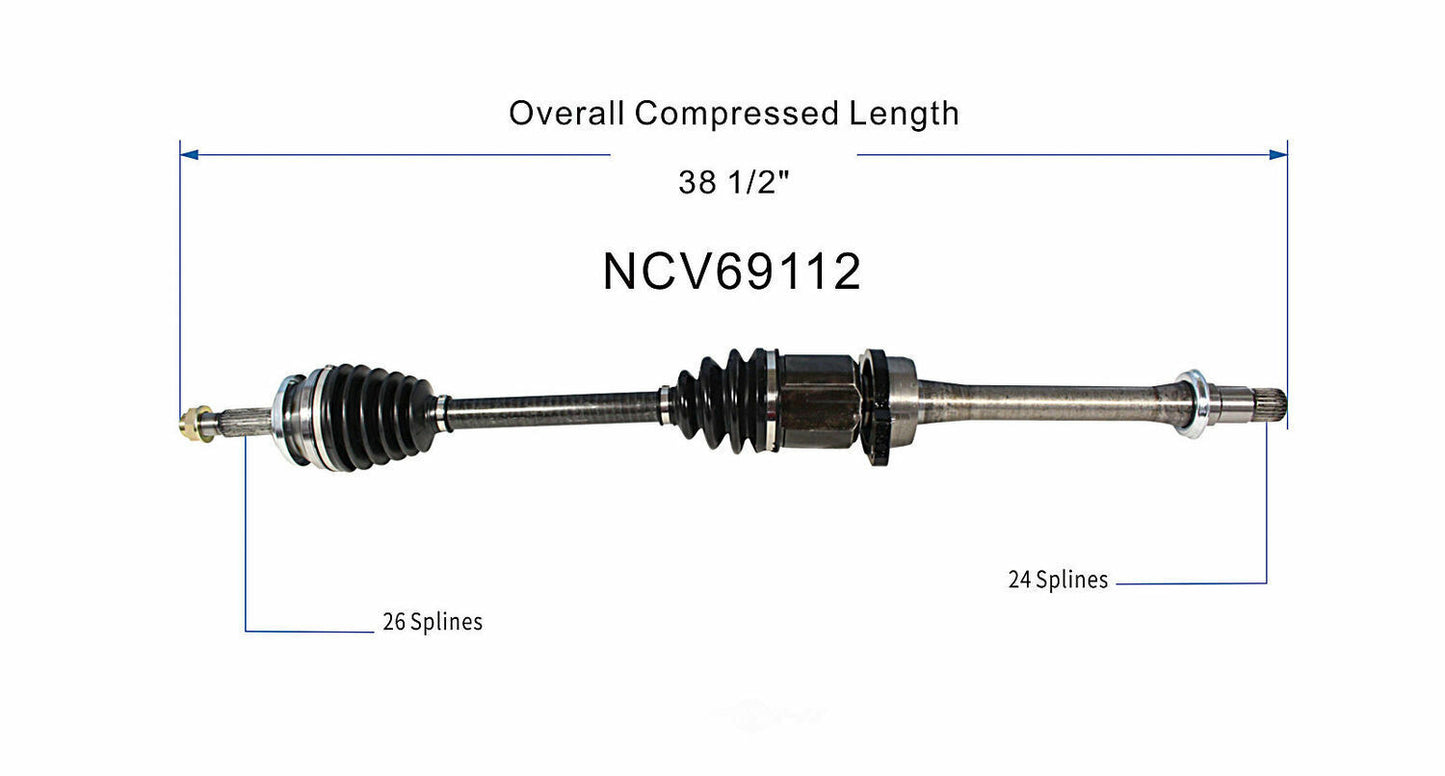 GSP North America NCV69112 CV Axle Assembly