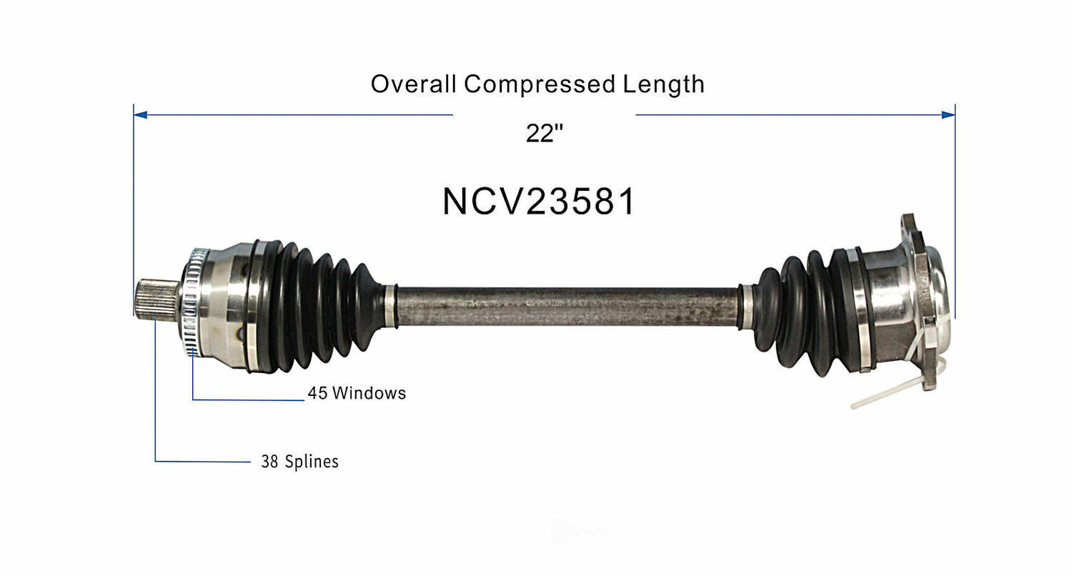 GSP North America NCV23581 CV Axle Assembly
