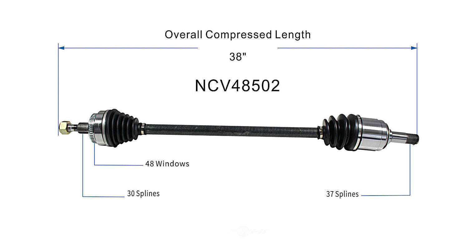 GSP North America NCV48502 CV Axle Assembly