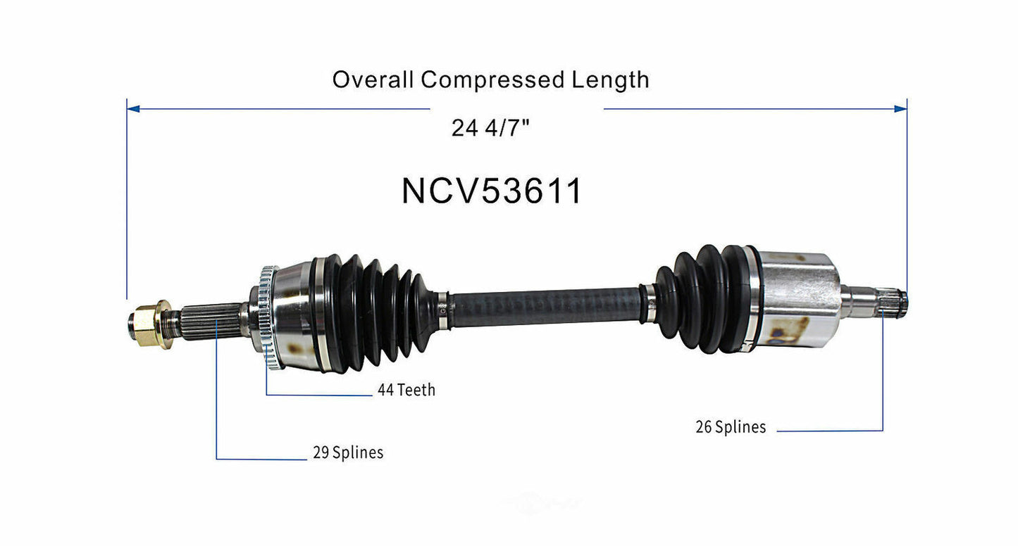 GSP North America NCV53611 CV Axle Assembly