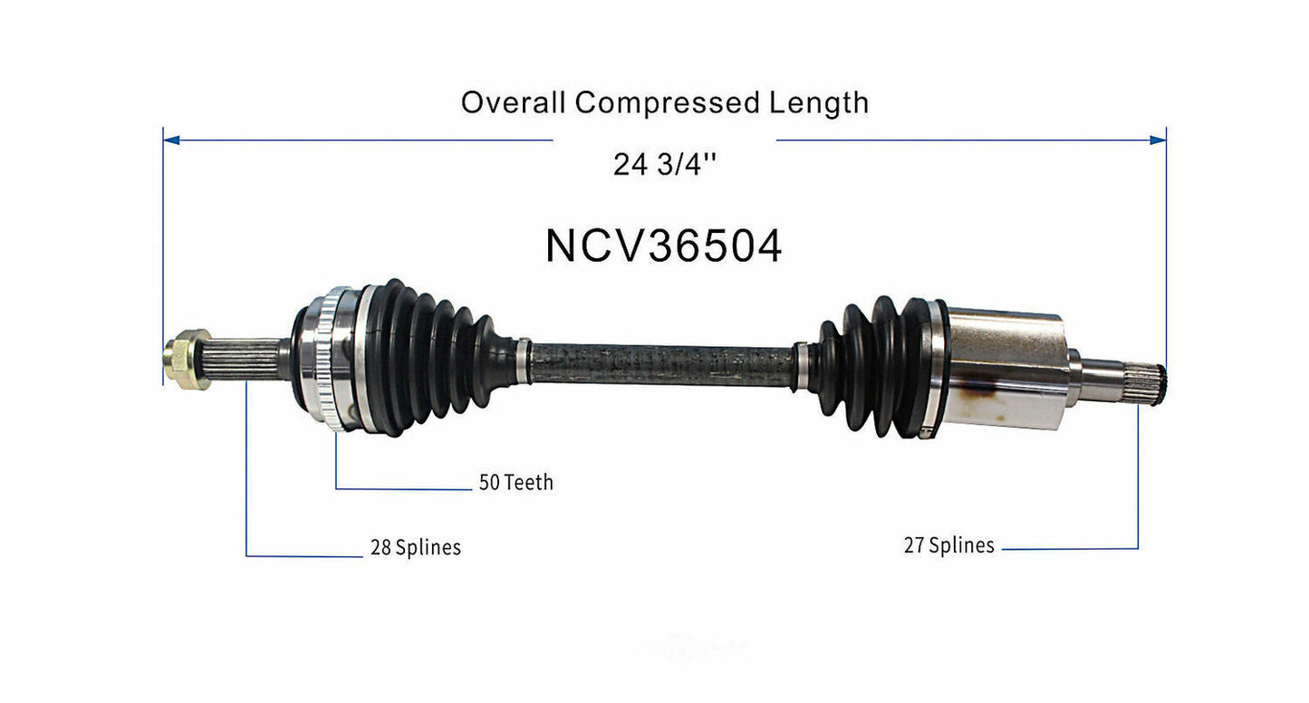 GSP North America NCV36504 CV Axle Assembly
