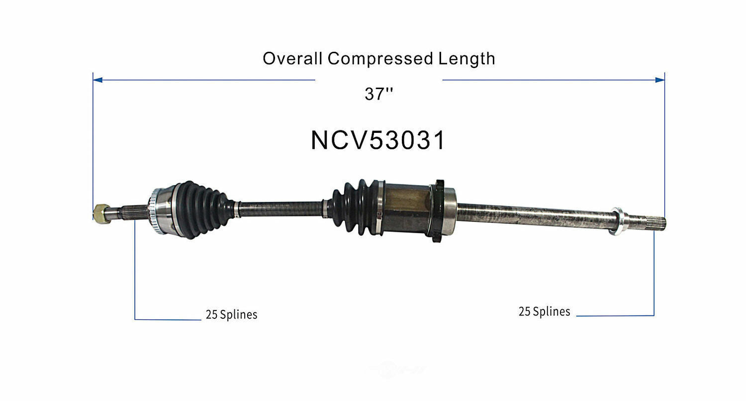 GSP North America NCV53031 CV Axle Assembly