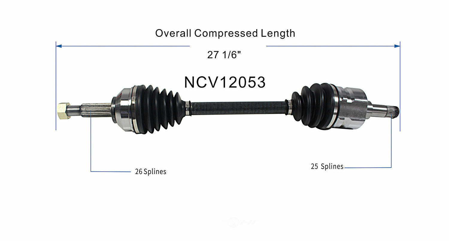 GSP North America NCV12053 CV Axle Assembly