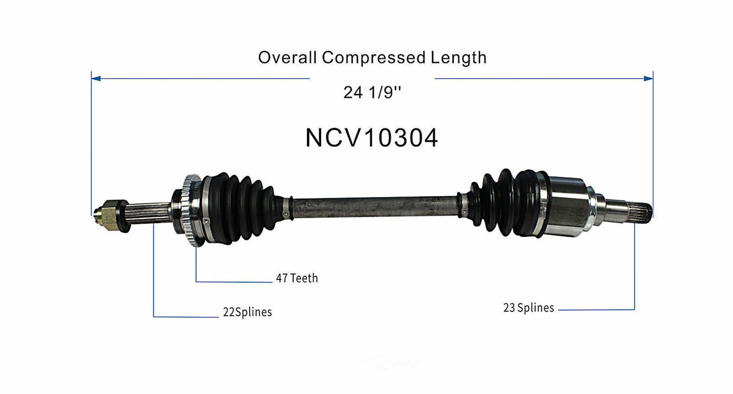 GSP North America NCV10304 CV Axle Assembly