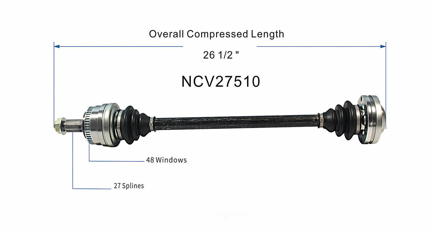 GSP North America NCV27510 CV Axle Assembly