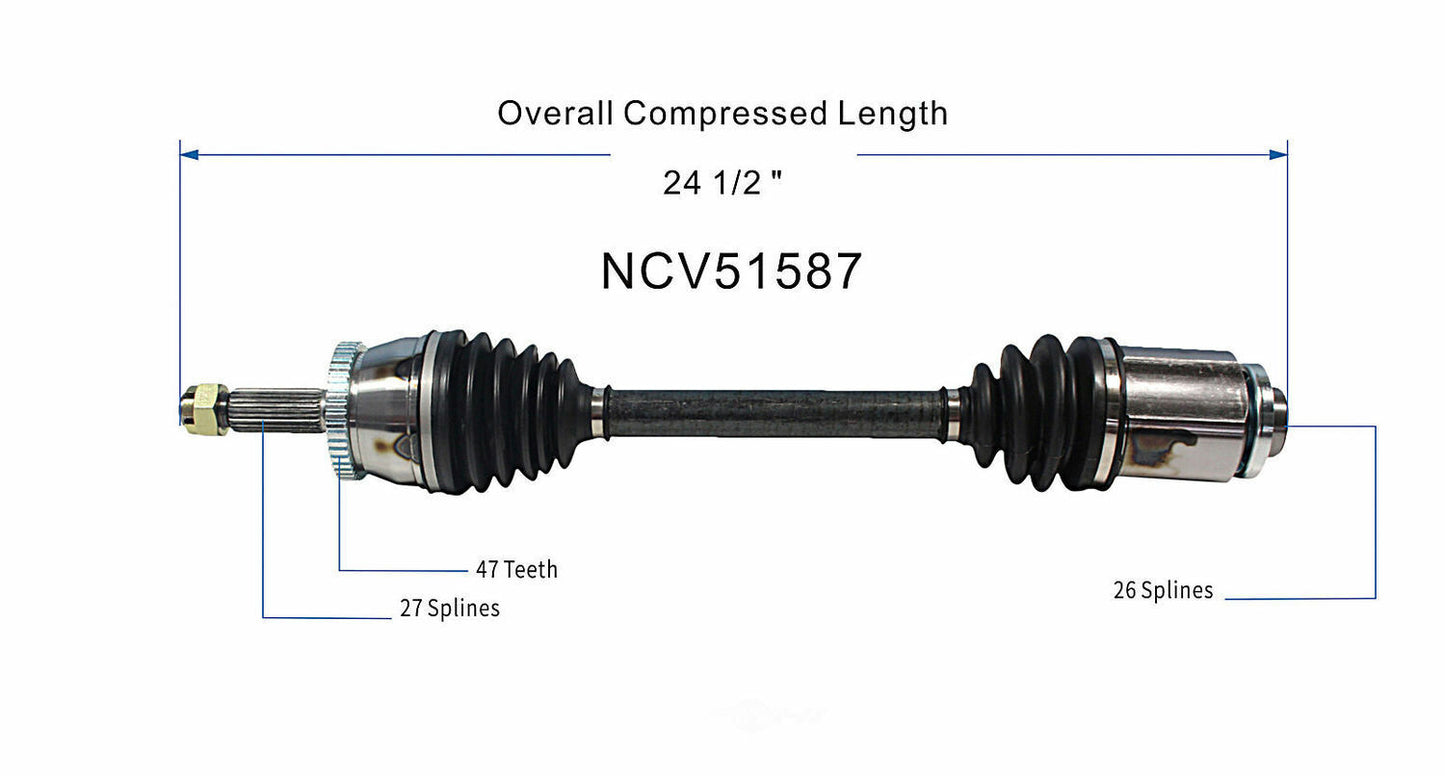GSP North America NCV51587 CV Axle Assembly