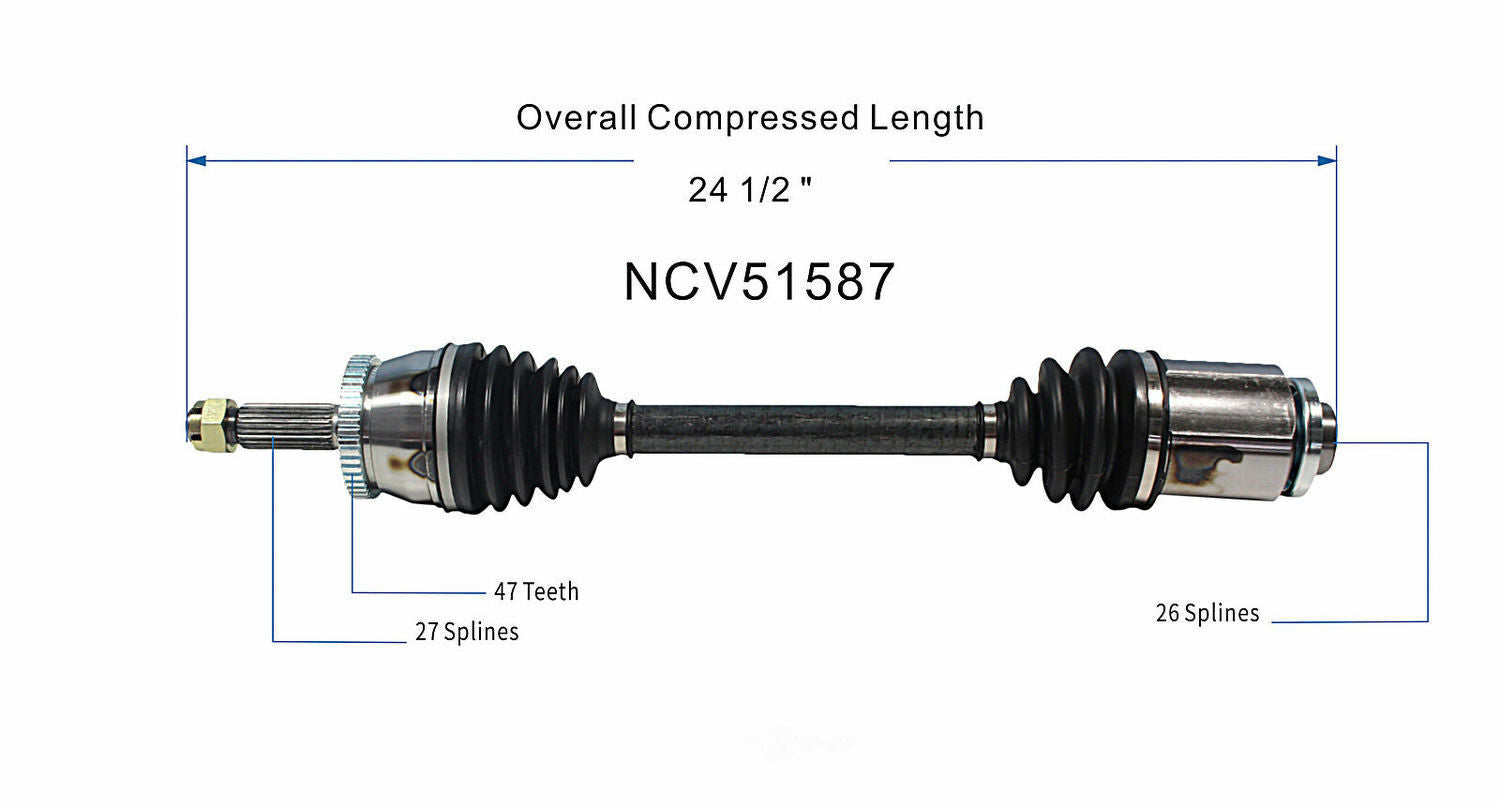 GSP North America NCV51587 CV Axle Assembly