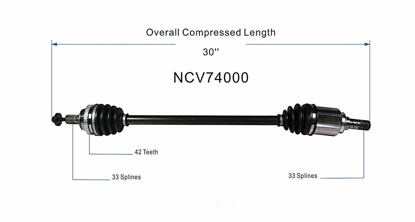 GSP North America NCV74000 CV Axle Assembly